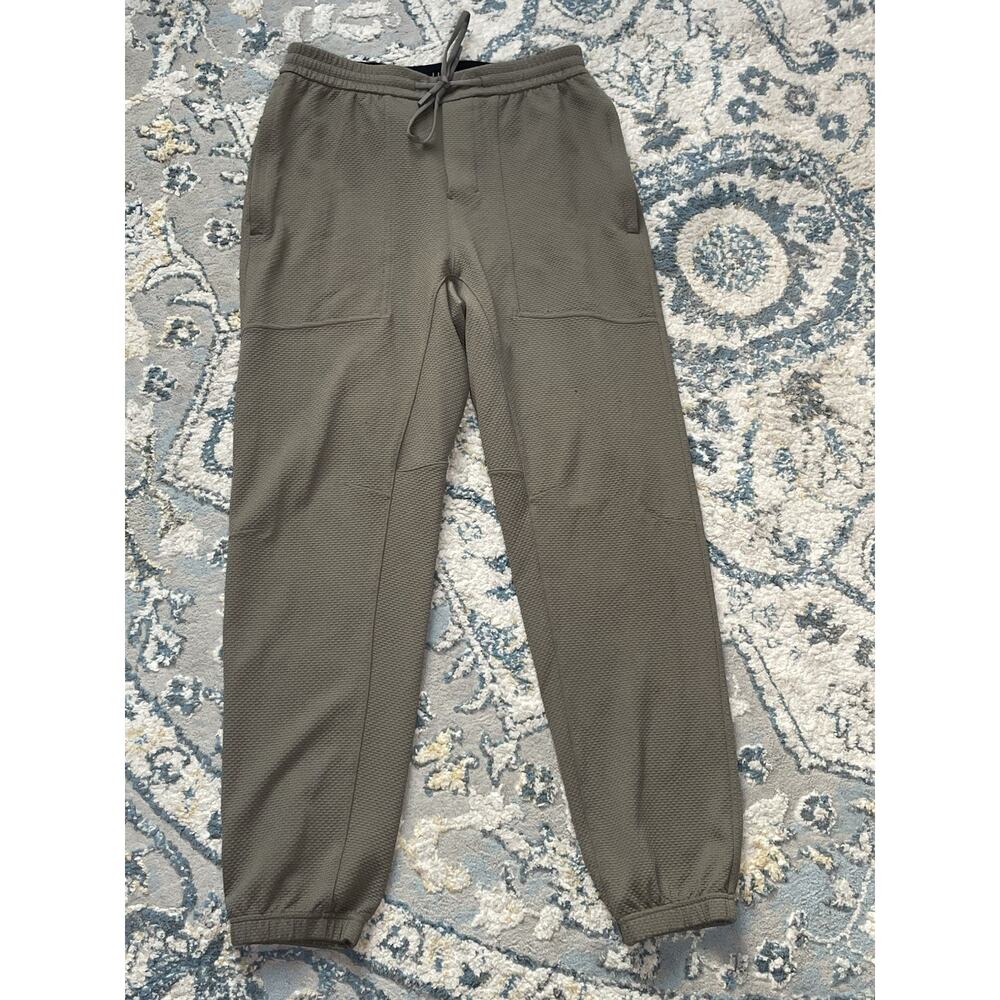 Lululemon At Ease Textured Jogger Pants Green Mens Size Small